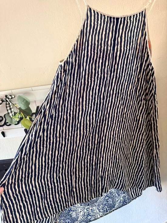 Flying Tomato Navy & White Boho Midi dress with Embroidered neckline - Picture 9 of 10